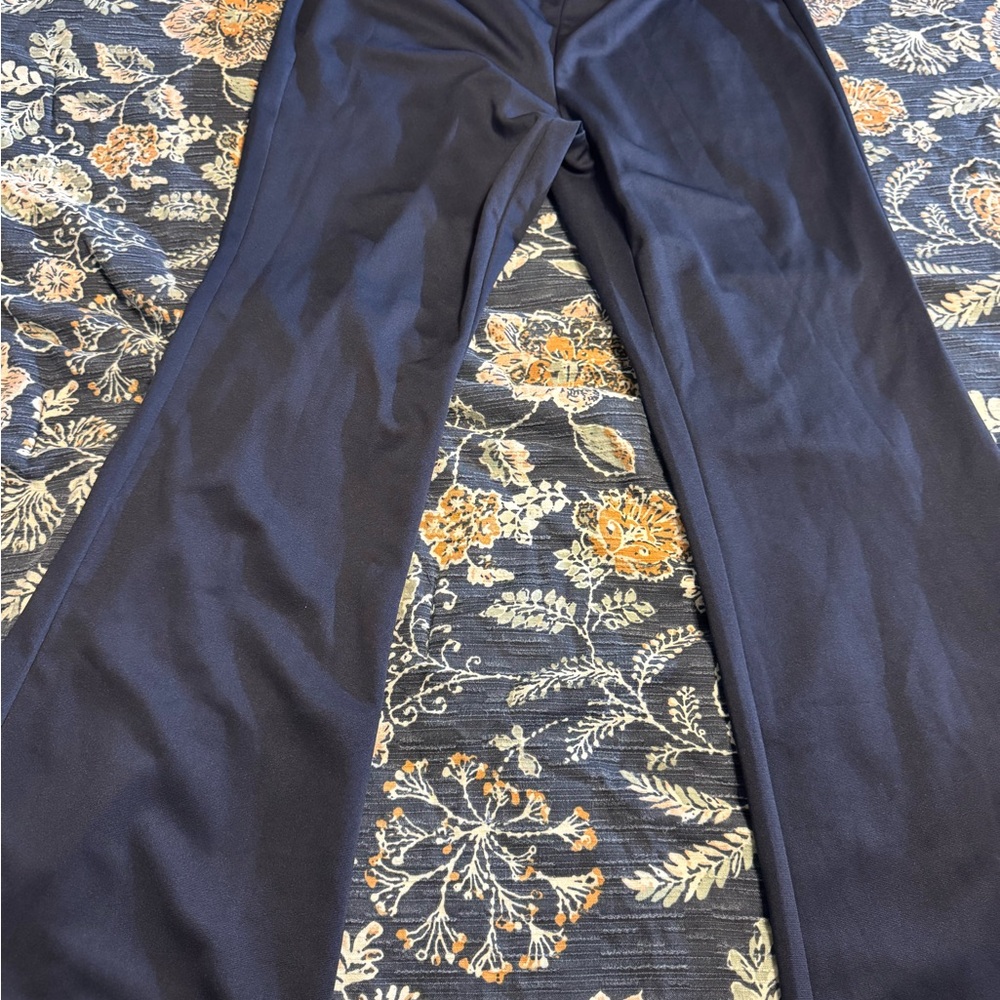 Elegant Navy Flared Trousers